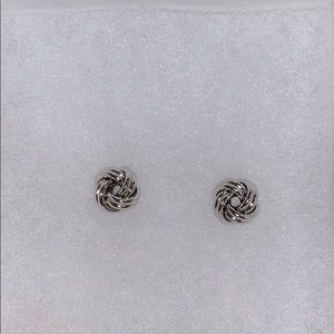 Sterling Silver Love Knot Earrings